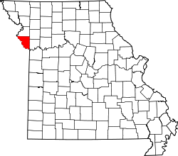 Karte von Platte County innerhalb von Missouri