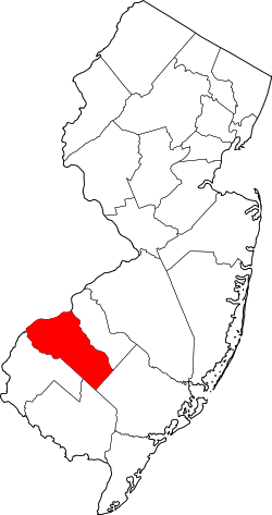 Karte von Gloucester County innerhalb von New Jersey