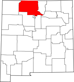 Karte von Rio Arriba County innerhalb von New Mexico