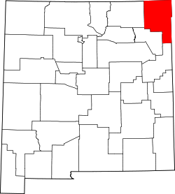 Karte von Union County innerhalb von New Mexico