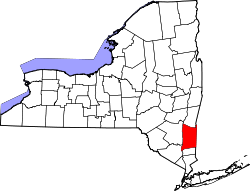 Karte von Dutchess County innerhalb von New York