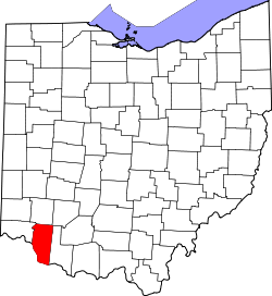 Karte von Clermont County innerhalb von Ohio