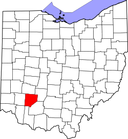 Karte von Clinton County innerhalb von Ohio