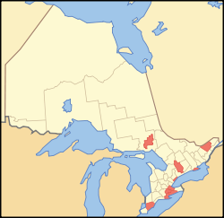 Einstufige Gemeinden in Ontario