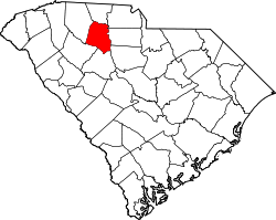 Karte von Union County innerhalb von South Carolina