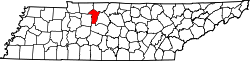 Karte von Cheatham County innerhalb von Tennessee