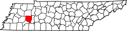 Karte von Henderson County innerhalb von Tennessee
