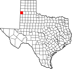 Karte von Parmer County innerhalb von Texas