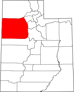 Karte von Tooele County innerhalb von Utah