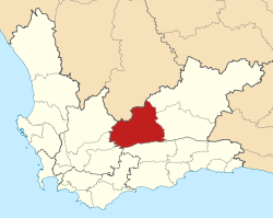Map of the Western Cape with Laingsburg highlighted (2011).svg
