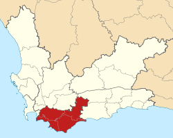 Map of the Western Cape with Overberg highlighted (2011).svg