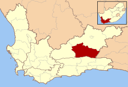 Map of the Western Cape with Prince Albert highlighted (2006).svg