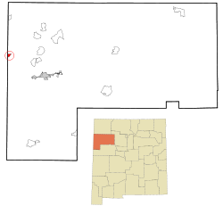 McKinley County New Mexico Incorporated and Unincorporated areas Tse Bonito Highlighted.svg