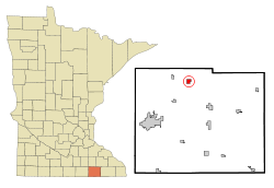 Mower County Minnesota Incorporated and Unincorporated areas Sargeant Highlighted.svg