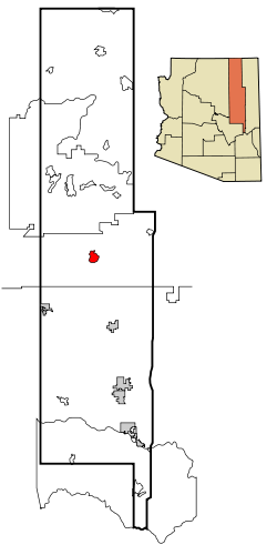 Navajo County Incorporated and Unincorporated areas Dilkon highlighted.svg