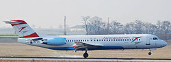 Fokker 100 der Austrian Arrows