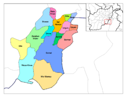 Bezirke in der Provinz Paktika