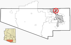 Pima County Incorporated and Unincorporated areas Tortolita highlighted.svg