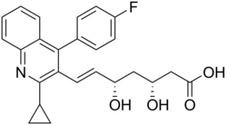 Strukturformel von Pitavastatin