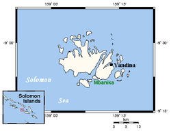 Karte der Russell-Inseln