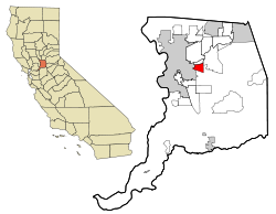 Sacramento County California Incorporated and Unincorporated areas Rosemont Highlighted.svg