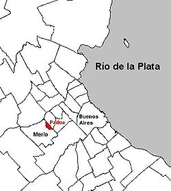 Lage von San Antonio de Padua