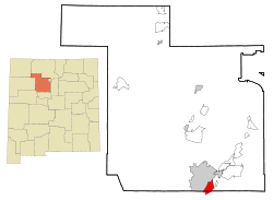 Sandoval County New Mexico Incorporated and Unincorporated areas Corrales Highlighted.svg