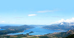 Das krtoljski arhipelag in der Bucht von Kotor