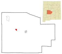 Socorro County New Mexico Incorporated and Unincorporated areas Magdalena Highlighted.svg