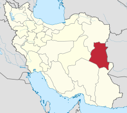 Lage der Provinz Süd-Chorasan im Iran