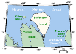 Karte von Stefansson Island