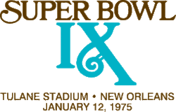 Logo des Super Bowl IX