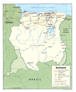 Karte Bistum Paramaribo