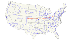 Karte des U.S. Highways 36