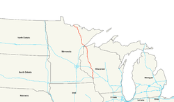Karte des U.S. Highways 53