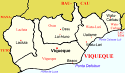 Beaco befindet an der Südküste des Subdistrikts Viqueque