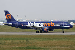 Ein Airbus A320-200 der Volare Airlines