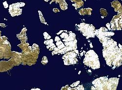 Satelliten-Fotomontage von Bathurst Island