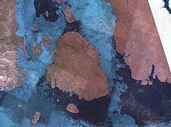 Satellitenbild der Cornwallis-Insel