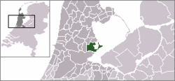Lage der Gemeinde Waterland in den Niederlanden