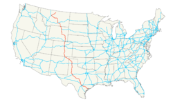 Karte des U.S. Highways 87
