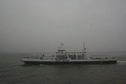Die MS Insel Amrum im Dezember 2007 auf dem Weg von Wyk nach Dagebüll