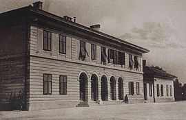 Bahnhof Riva im Jahre 1891