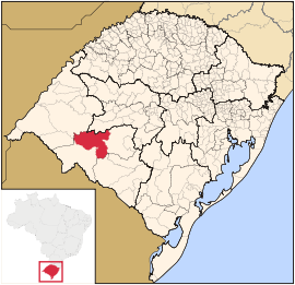 Lage von Rosário do Sul in Rio Grande do Sul