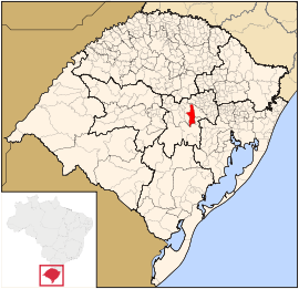 Lage von Santa Cruz do Sul in Rio Grande do Sul