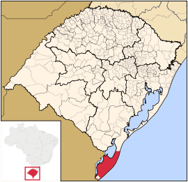 Lage von Santa Vitória do Palmar in Rio Grande do Sul