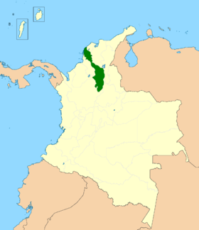 Lage von Bolívar