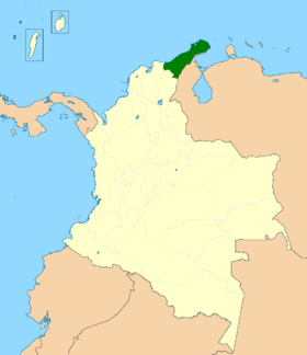 Lage von La Guajira