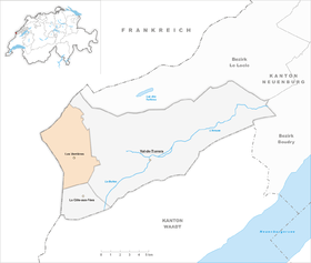 Karte von Les Verrières