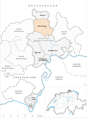 Karte von Merishausen